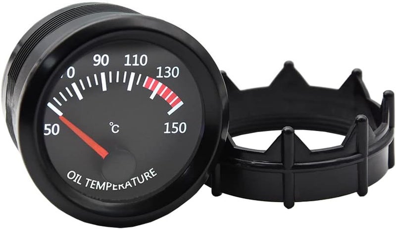 E Support Universal Car 52mm Pointer Oil Temp Temperautre Gauge Meter Kit Celsius White LED Light Pointer Indicator Dail Display Electronic - Image 4